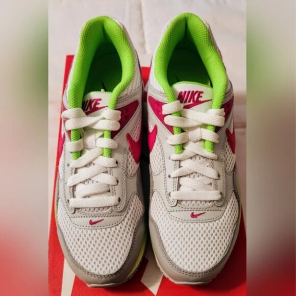 Size 7 - Nike Air Max Correlate White Fireberry Lime Green W - Picture 5 of 8